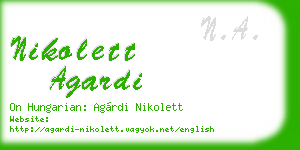 nikolett agardi business card