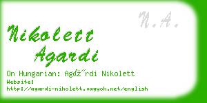 nikolett agardi business card